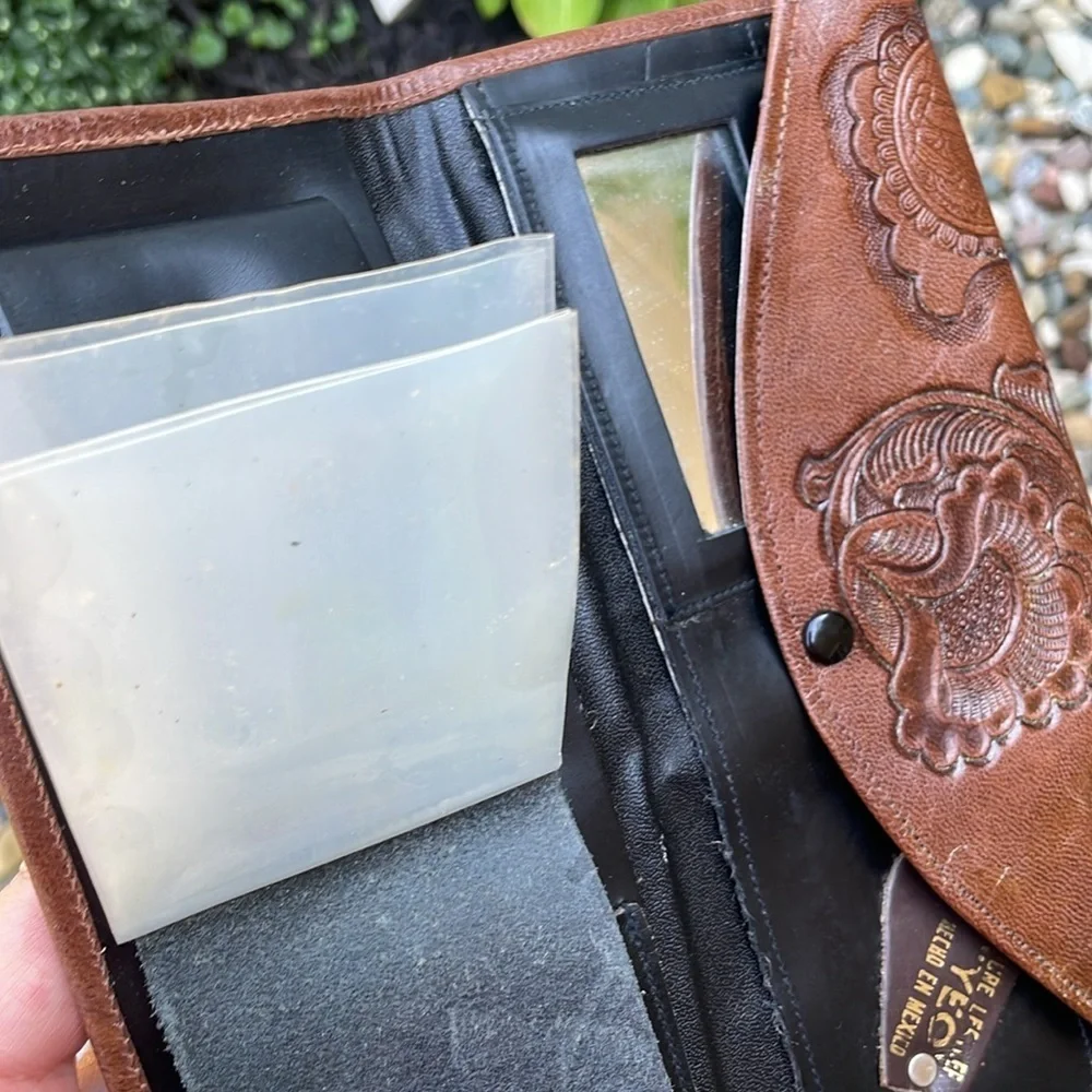 Vintage‎ Bennine YEO Congura Kangaroo Leather Mexican Envelope Clutch Purse